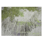 Machine Washable Olive Green Rug - Indoor / Outdoor - Kids / Pet Friendly Modern Print Rug
