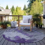 Machine Made ACN645 Purple  Rugs 