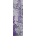 Machine Washable Purple Rug - Indoor / Outdoor - Kids / Pet Friendly Modern Print Rug