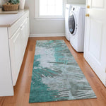 Machine Made ACN645 Teal  Rugs 