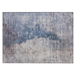 Machine Washable Blue Rug - Indoor / Outdoor - Kids / Pet Friendly Modern Print Rug