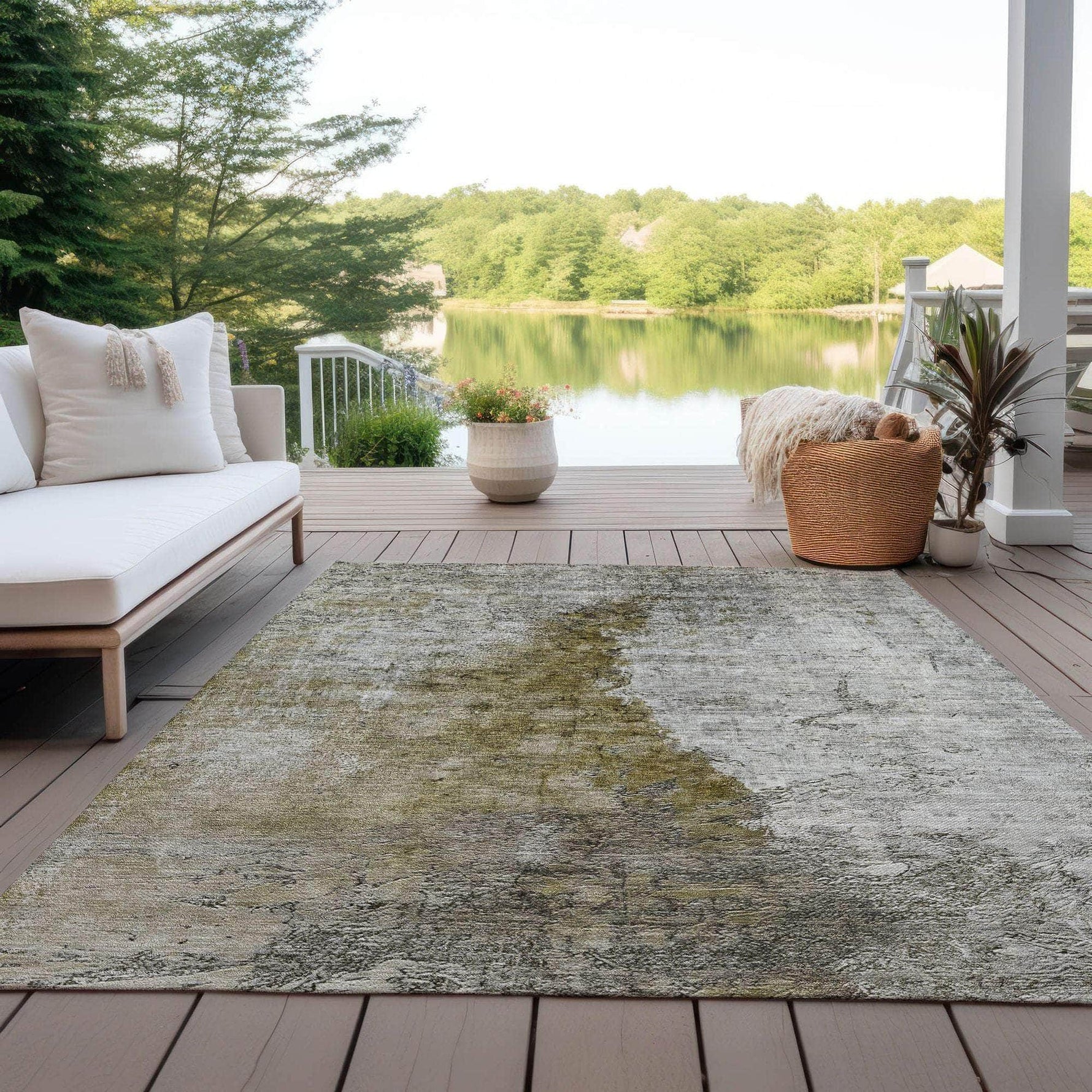 Machine Made ACN646 Brown  Rugs 