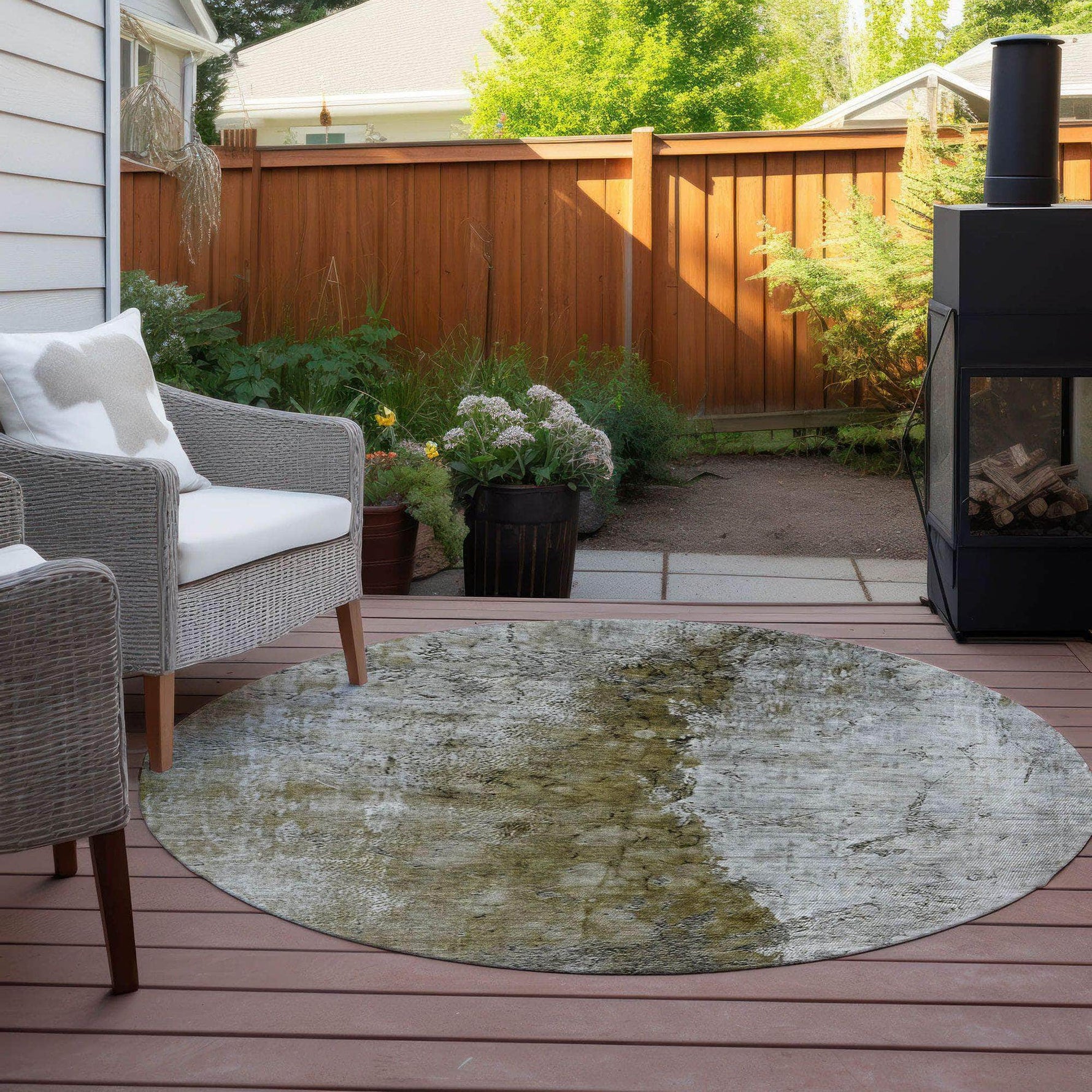 Machine Made ACN646 Brown  Rugs 