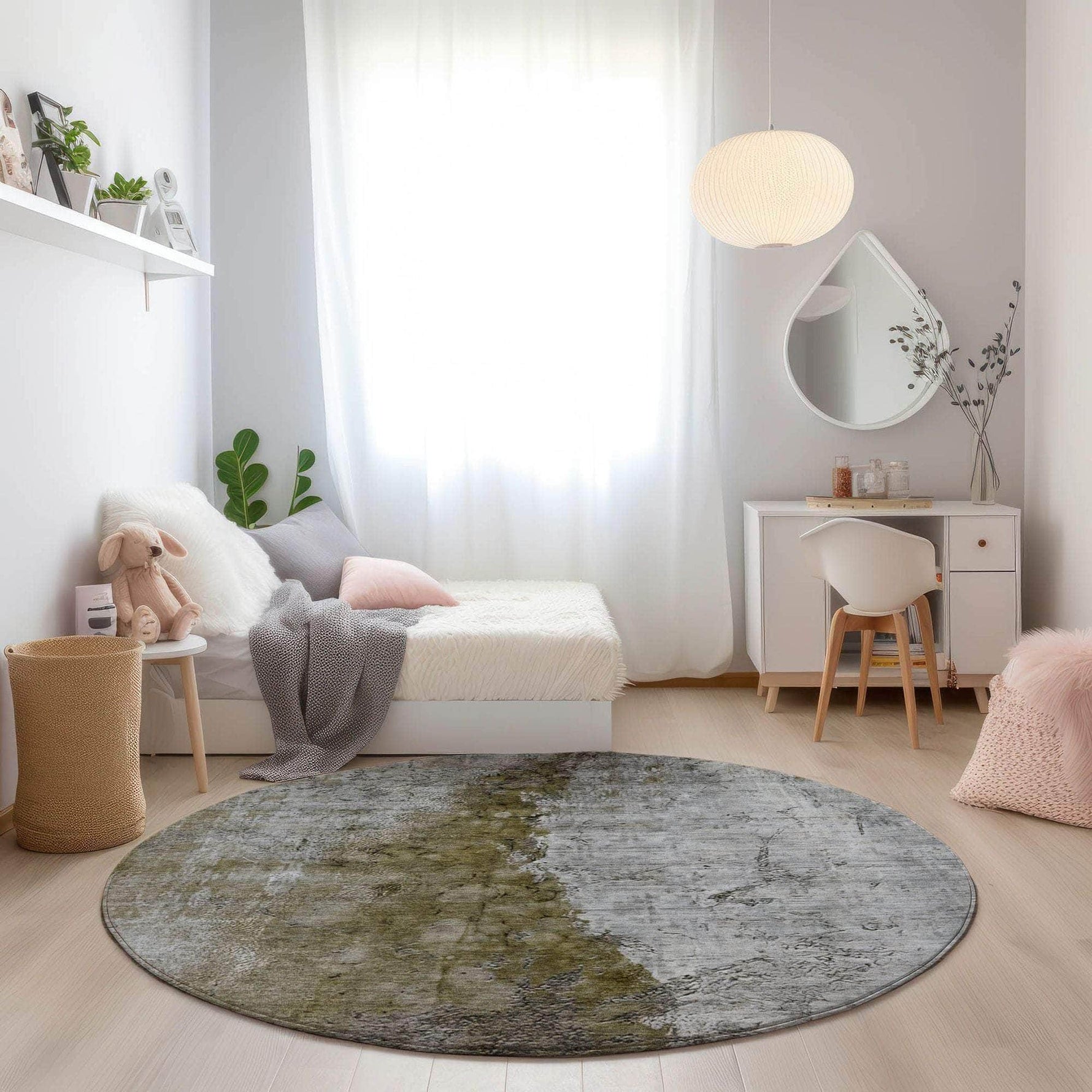 Machine Made ACN646 Brown  Rugs 