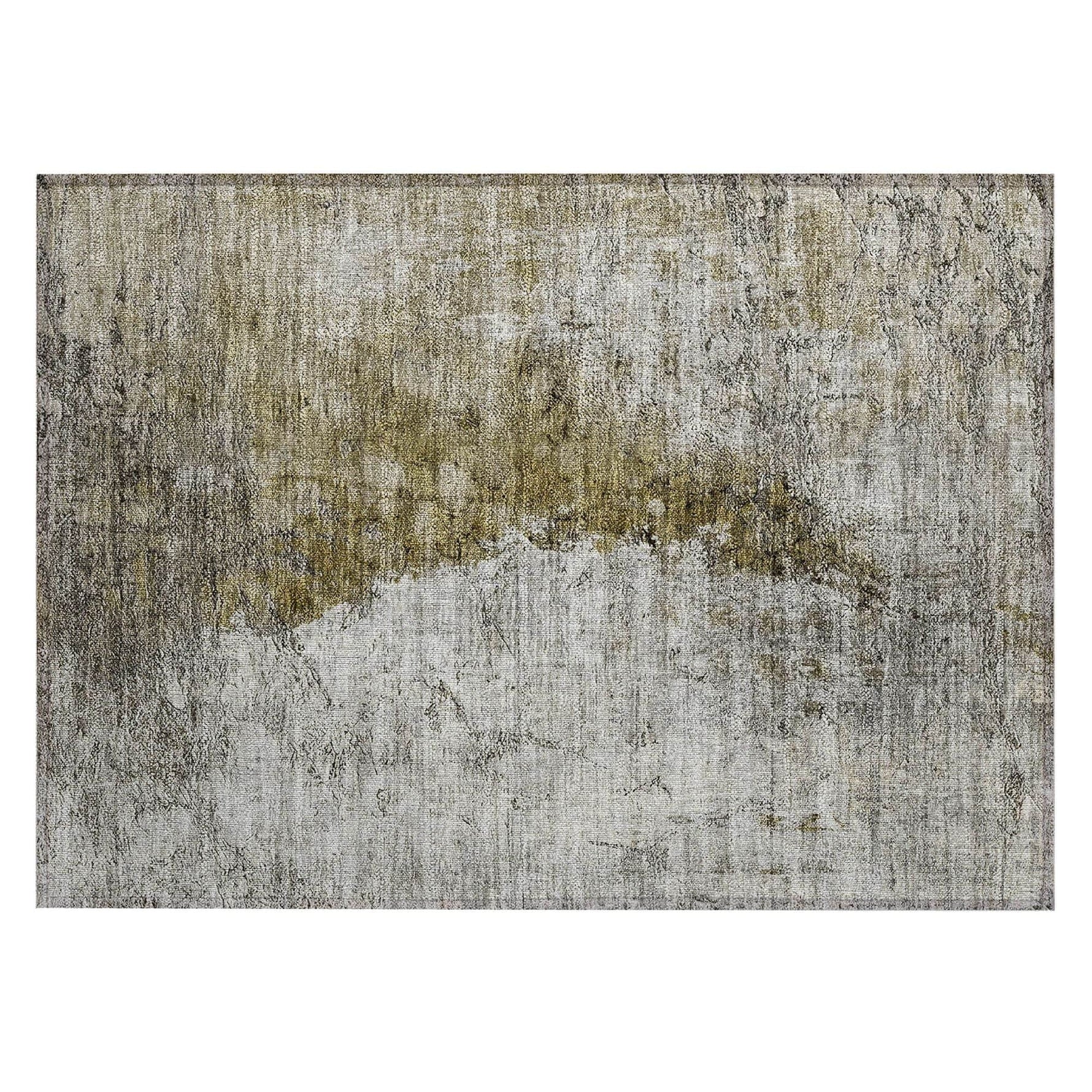 Machine Washable Brown Rug - Indoor / Outdoor - Kids / Pet Friendly Modern Print Rug
