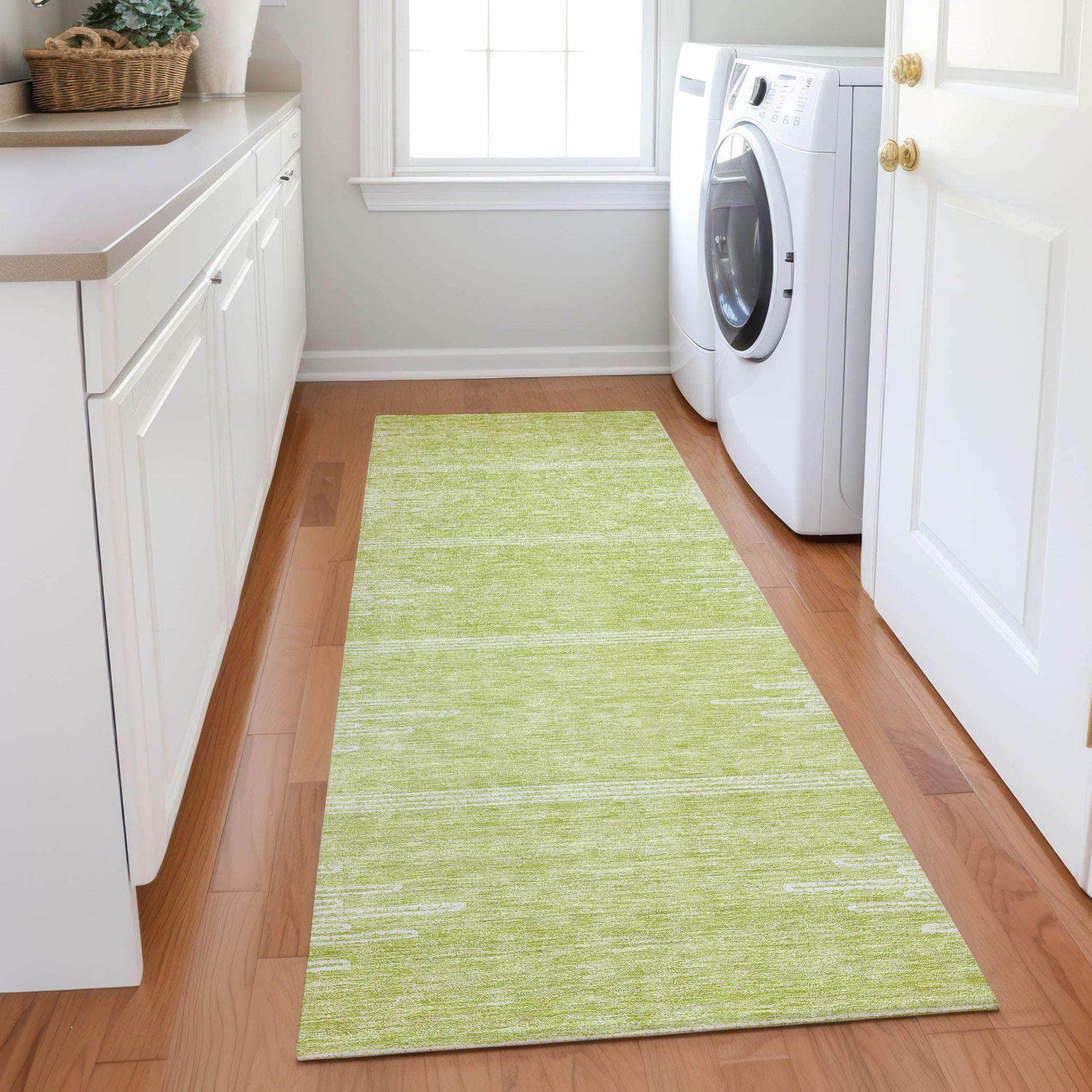 Machine Made ACN647 Aloe Green Rugs 