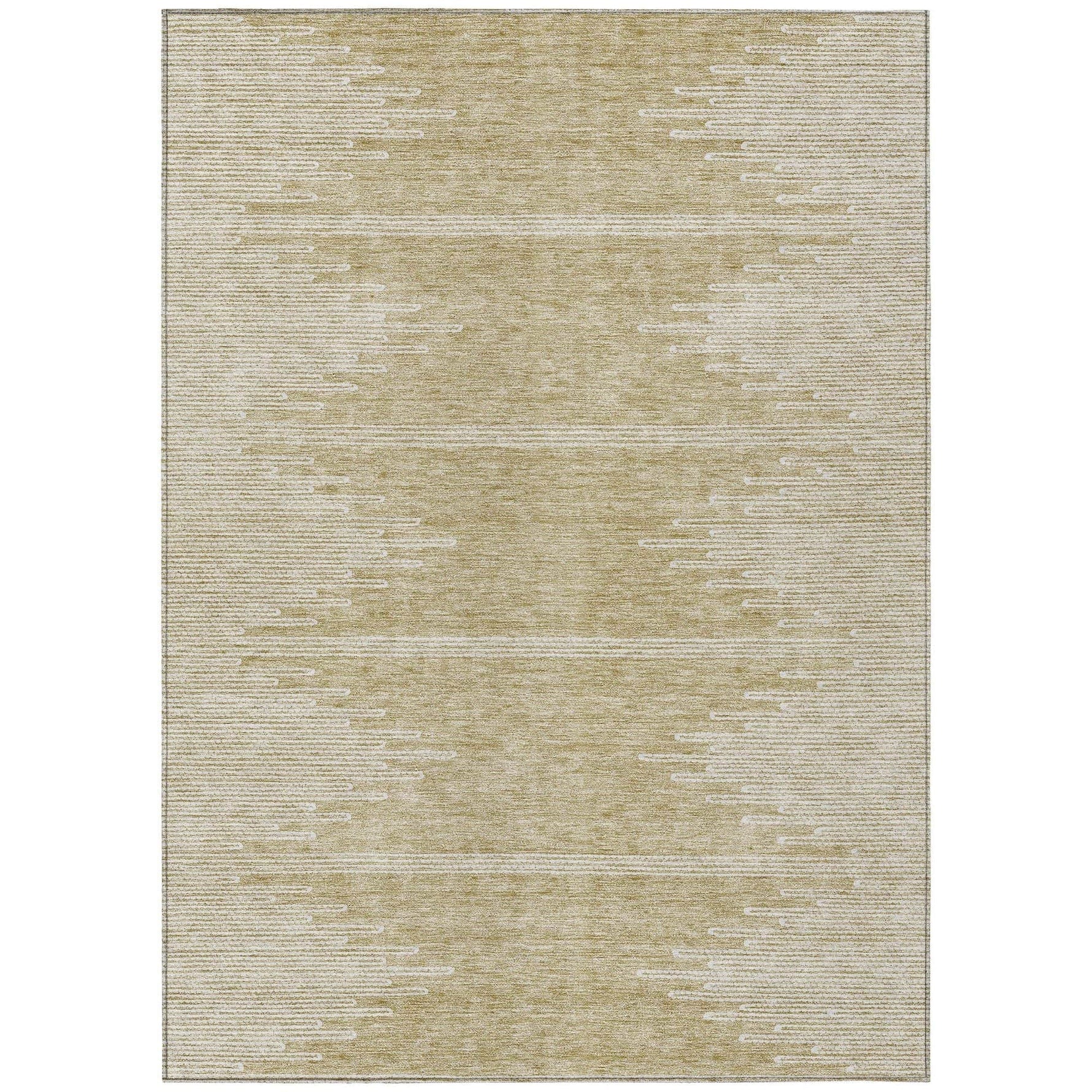 Machine Washable Beige Brown Rug - Indoor / Outdoor - Kids / Pet Friendly Modern Print Rug