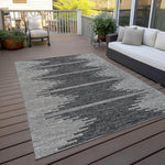 Machine Made ACN647 Charcoal Gray Rugs 