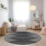 Machine Made ACN647 Charcoal Gray Rugs 