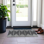 Machine Made ACN647 Charcoal Gray Rugs 