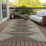 Machine Made ACN647 Coffee Brown Rugs 