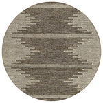 Machine Washable Coffee Brown Rug - Indoor / Outdoor - Kids / Pet Friendly Modern Print Rug