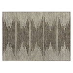 Machine Washable Coffee Brown Rug - Indoor / Outdoor - Kids / Pet Friendly Modern Print Rug