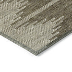 Machine Made ACN647 Coffee Brown Rugs 