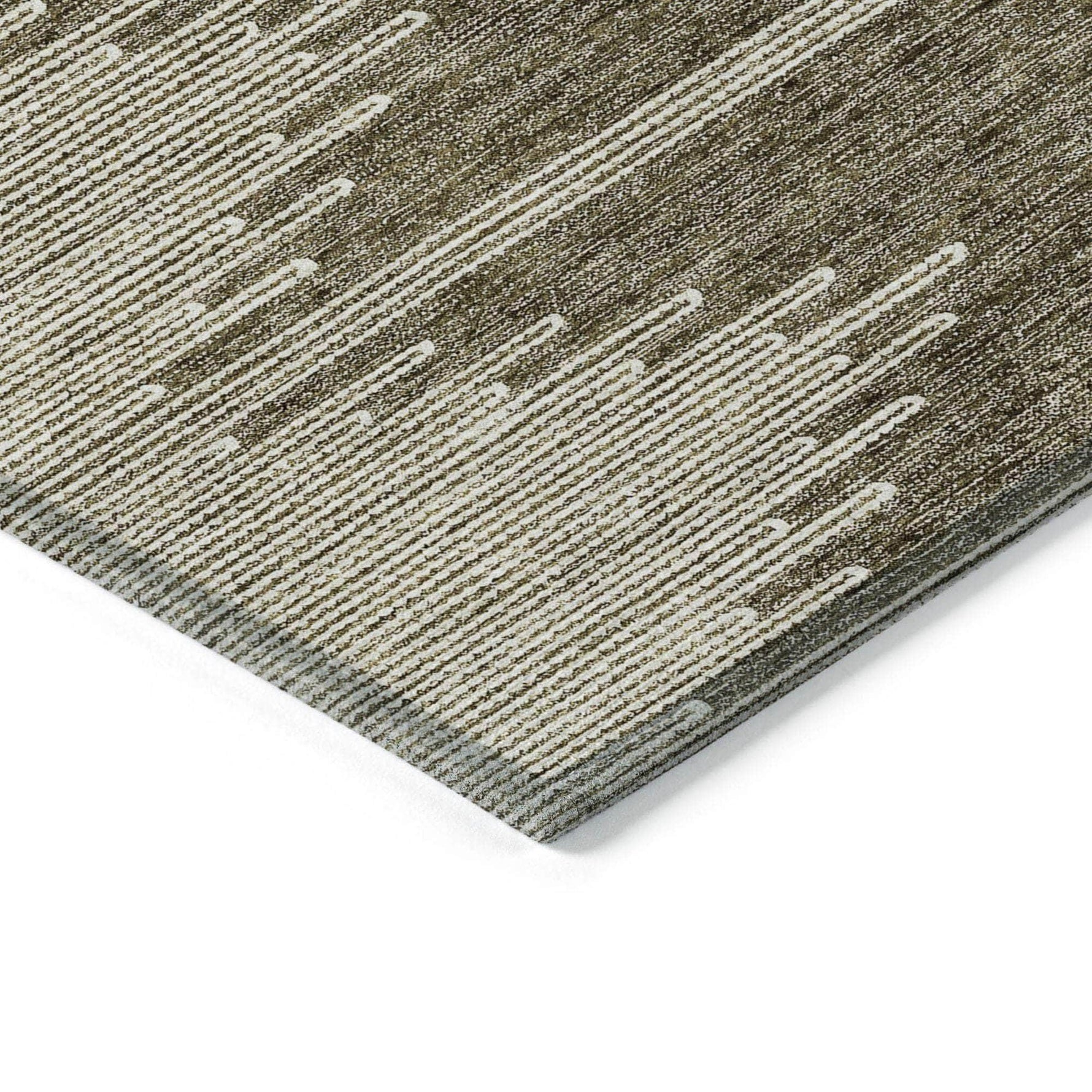 Machine Made ACN647 Coffee Brown Rugs 