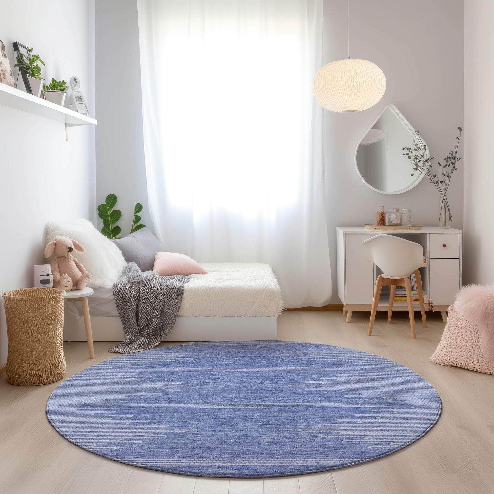 Machine Made ACN647 Denim Blue Rugs #color_denim blue
