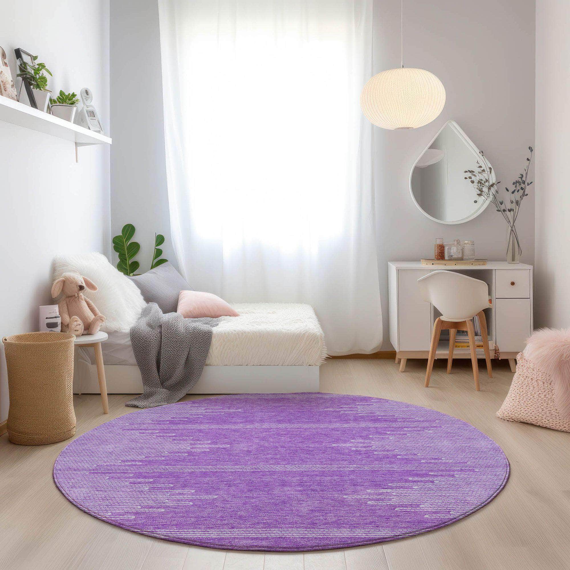 Machine Made ACN647 Lavender Purple Rugs #color_lavender purple