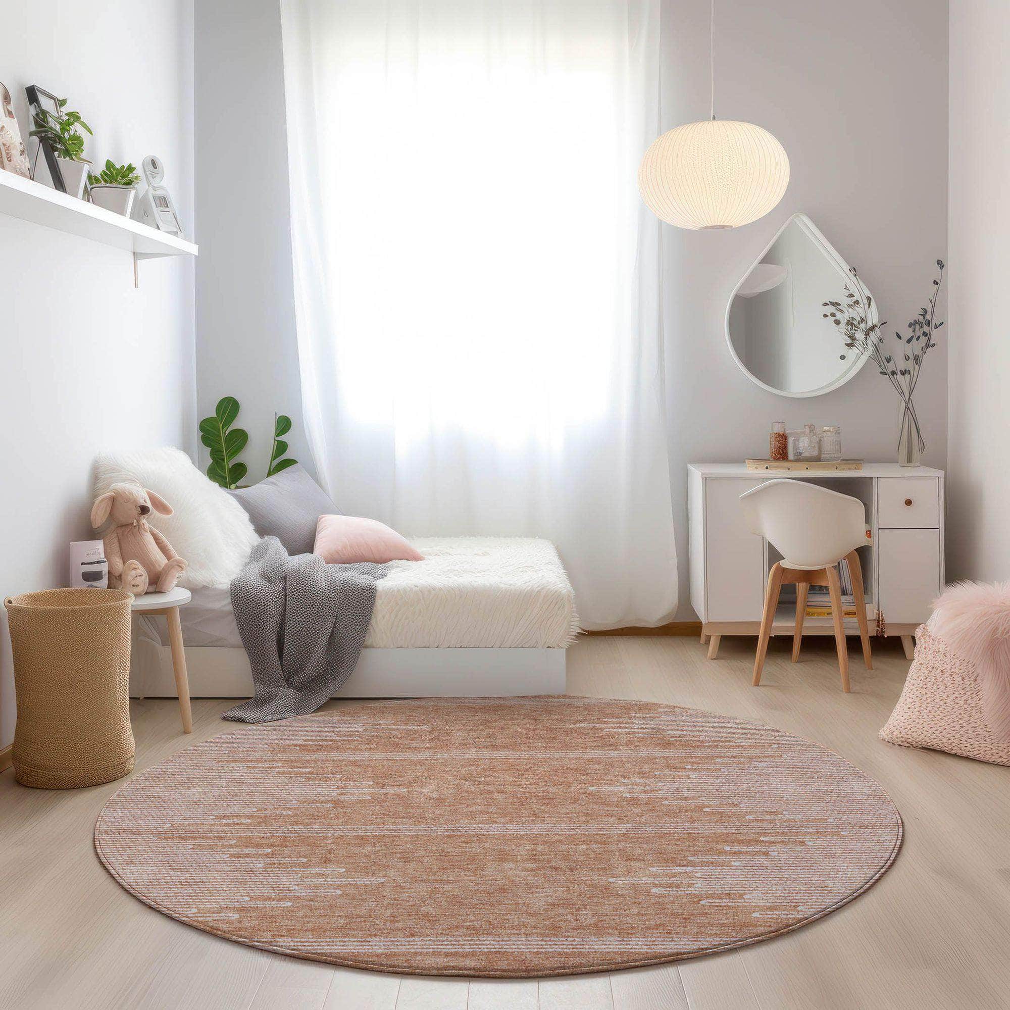 Machine Made ACN647 Salmon Orange Rugs #color_salmon orange