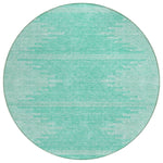 Machine Washable Teal Rug - Indoor / Outdoor - Kids / Pet Friendly Modern Print Rug