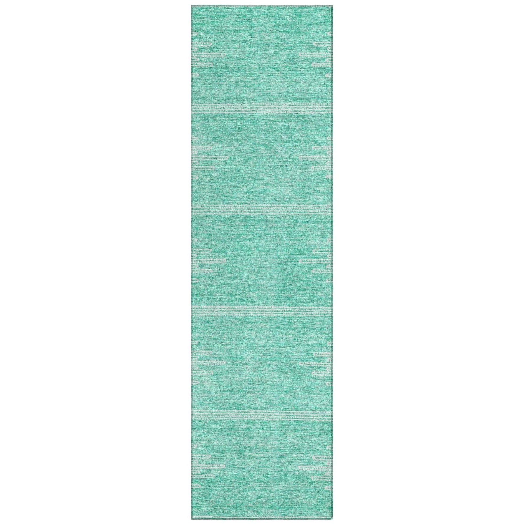 Machine Washable Teal Rug - Indoor / Outdoor - Kids / Pet Friendly Modern Print Rug