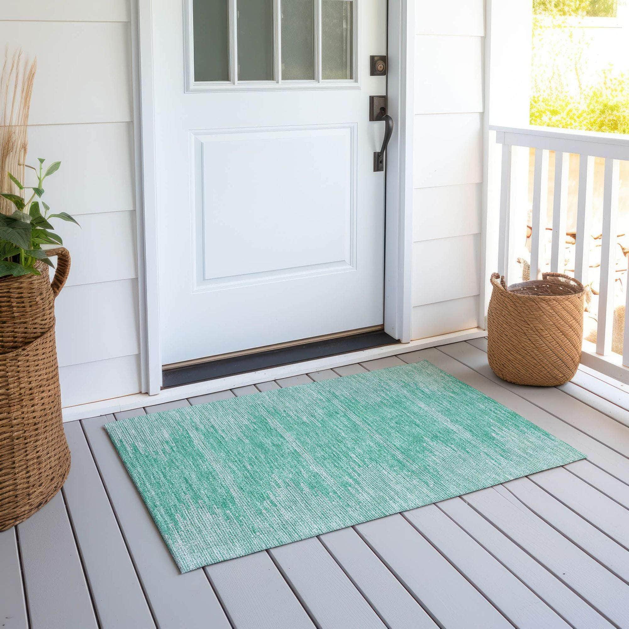 Machine Made ACN647 Teal  Rugs #color_teal 