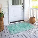 Machine Made ACN647 Teal  Rugs 