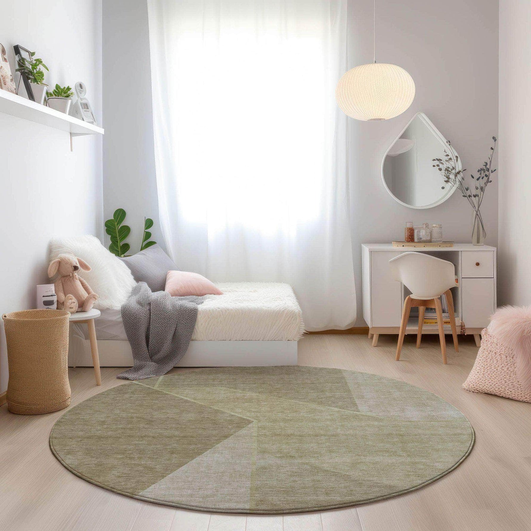 Machine Made ACN648 Beige Brown Rugs 