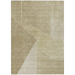 Machine Washable Beige Brown Rug - Indoor / Outdoor - Kids / Pet Friendly Modern Print Rug