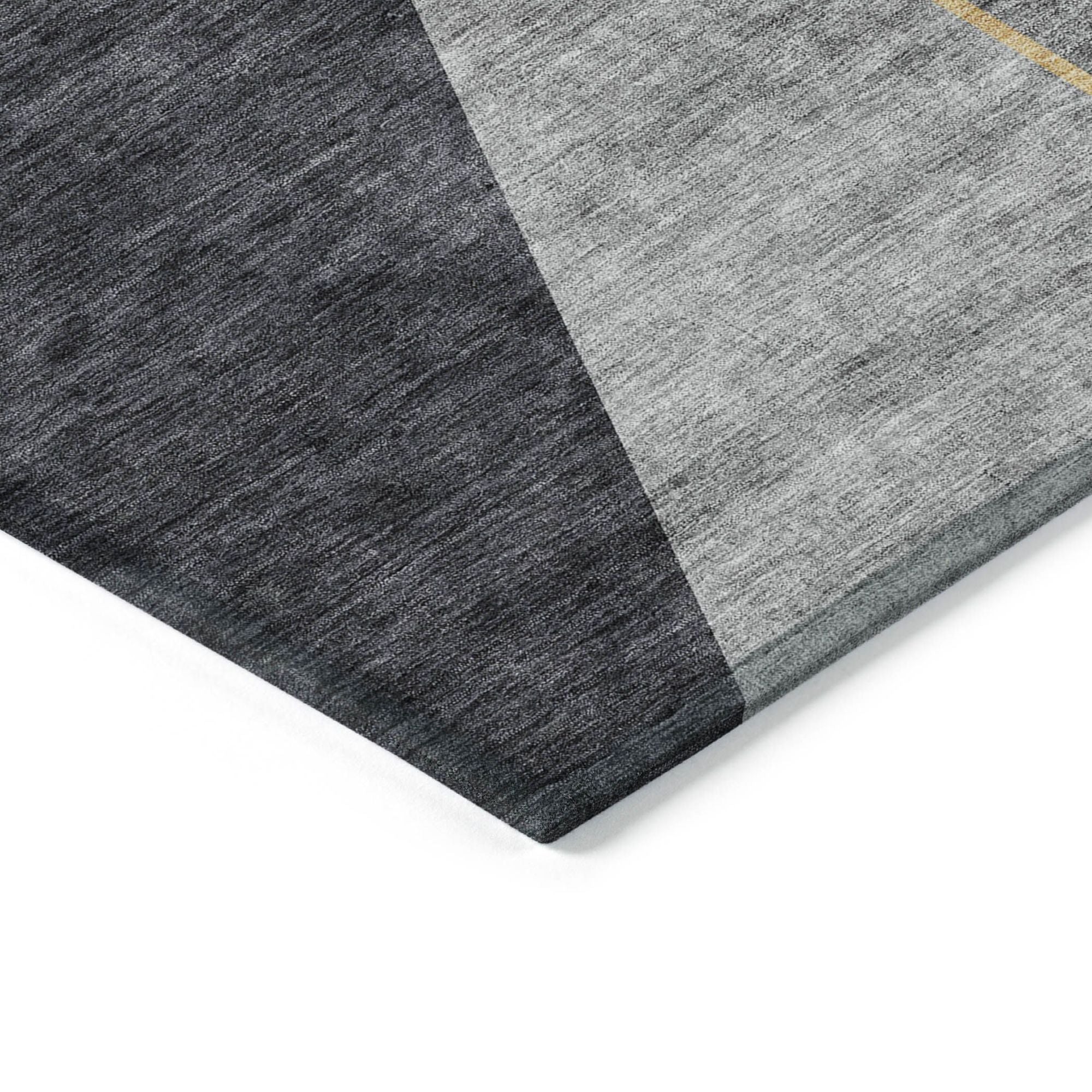 Machine Made ACN648 Charcoal Gray Rugs 