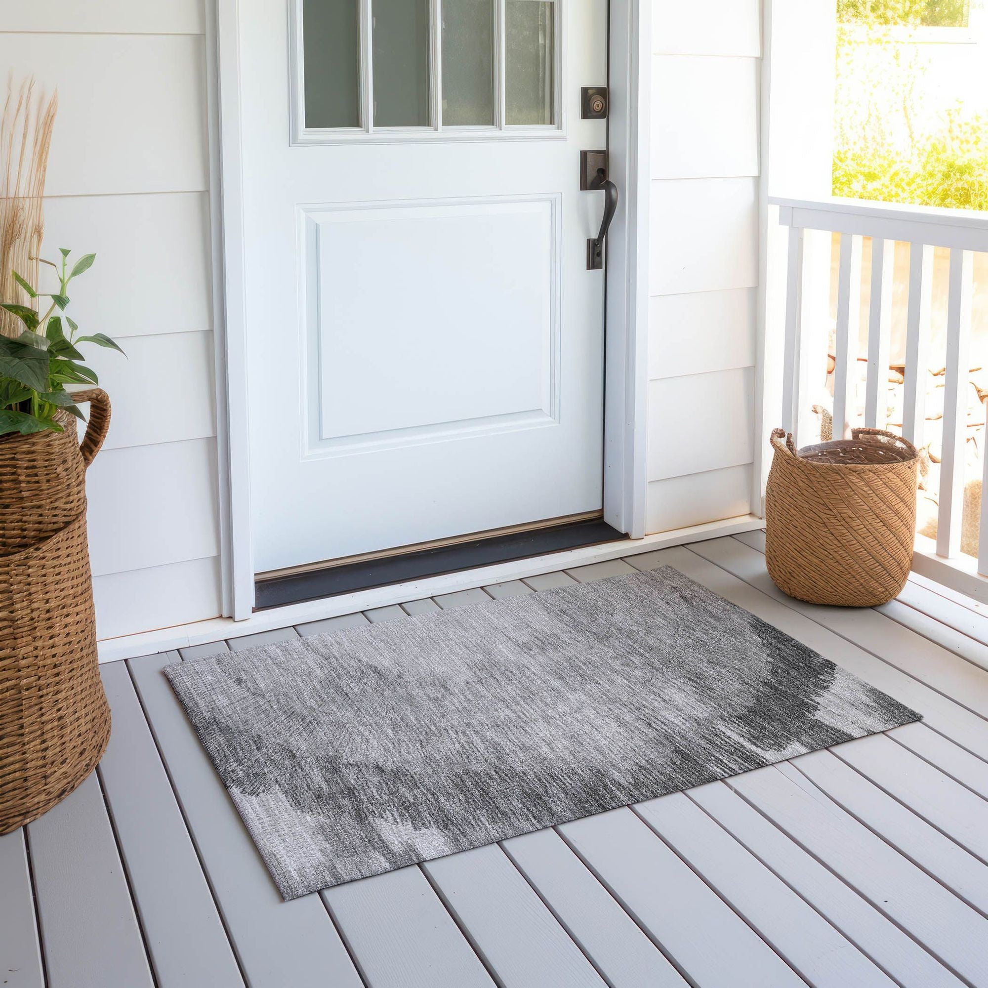 Machine Made ACN650 Gray  Rugs 