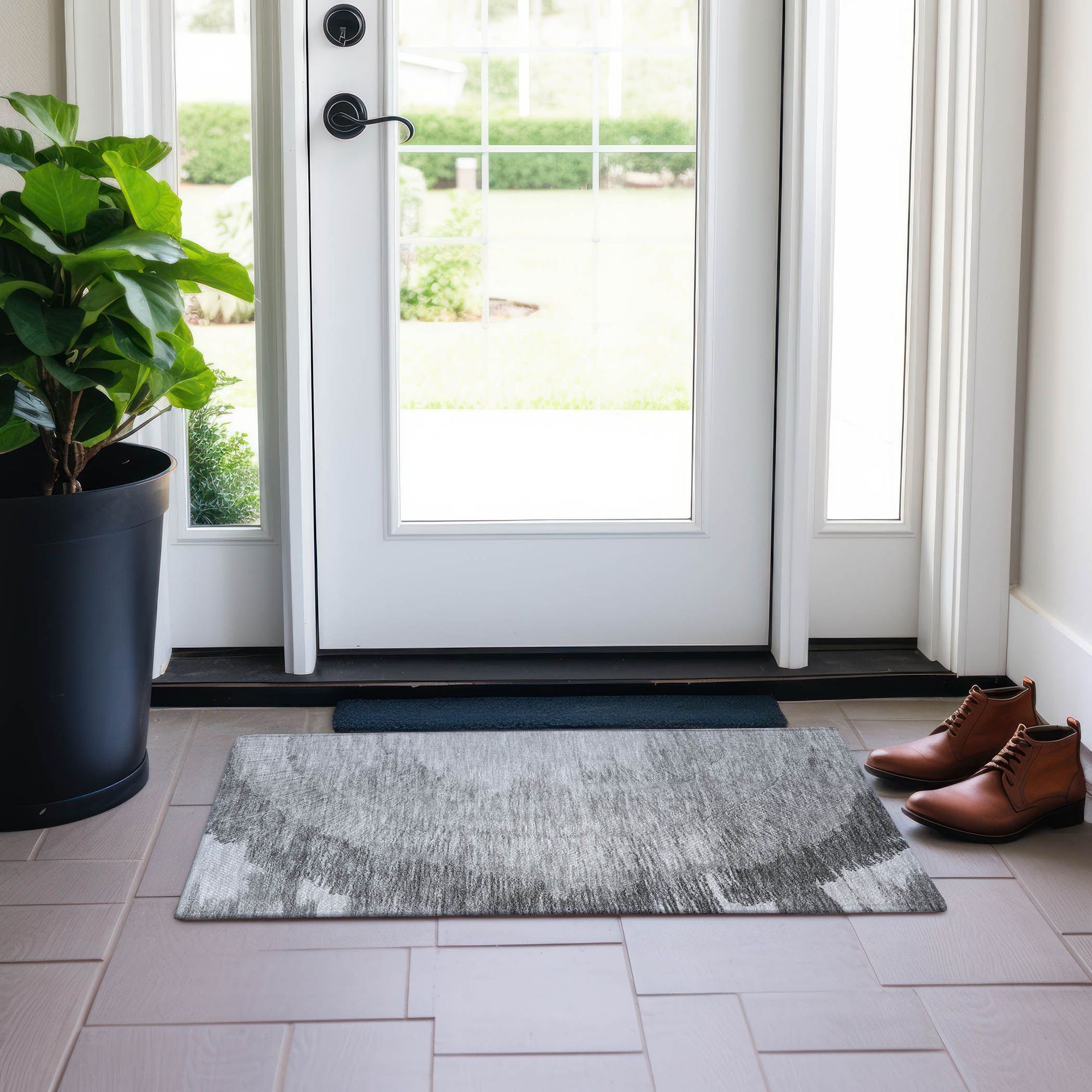 Machine Made ACN650 Gray  Rugs 