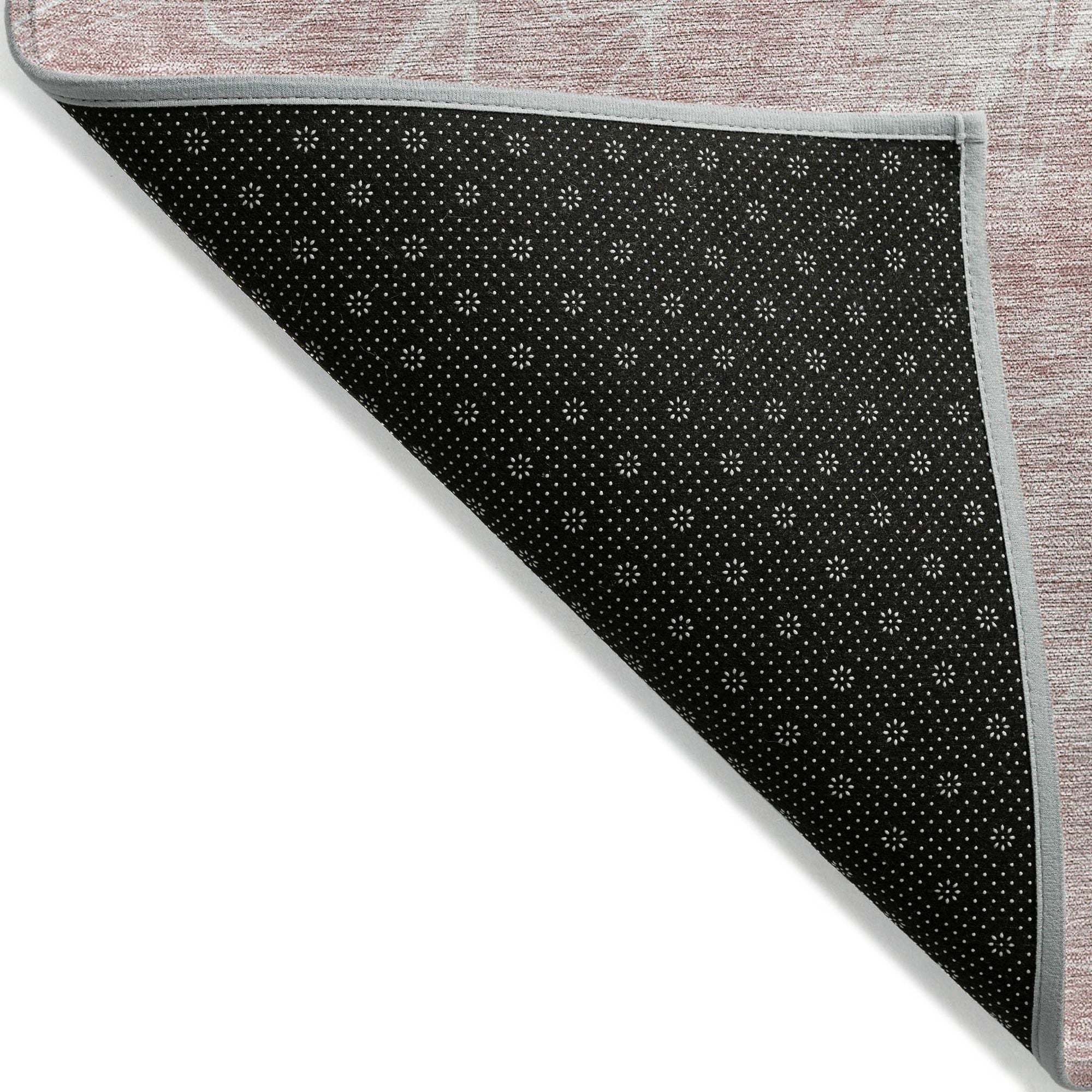 Machine Washable Pink Rug - Indoor / Outdoor - Kids / Pet Friendly Modern Print Rug