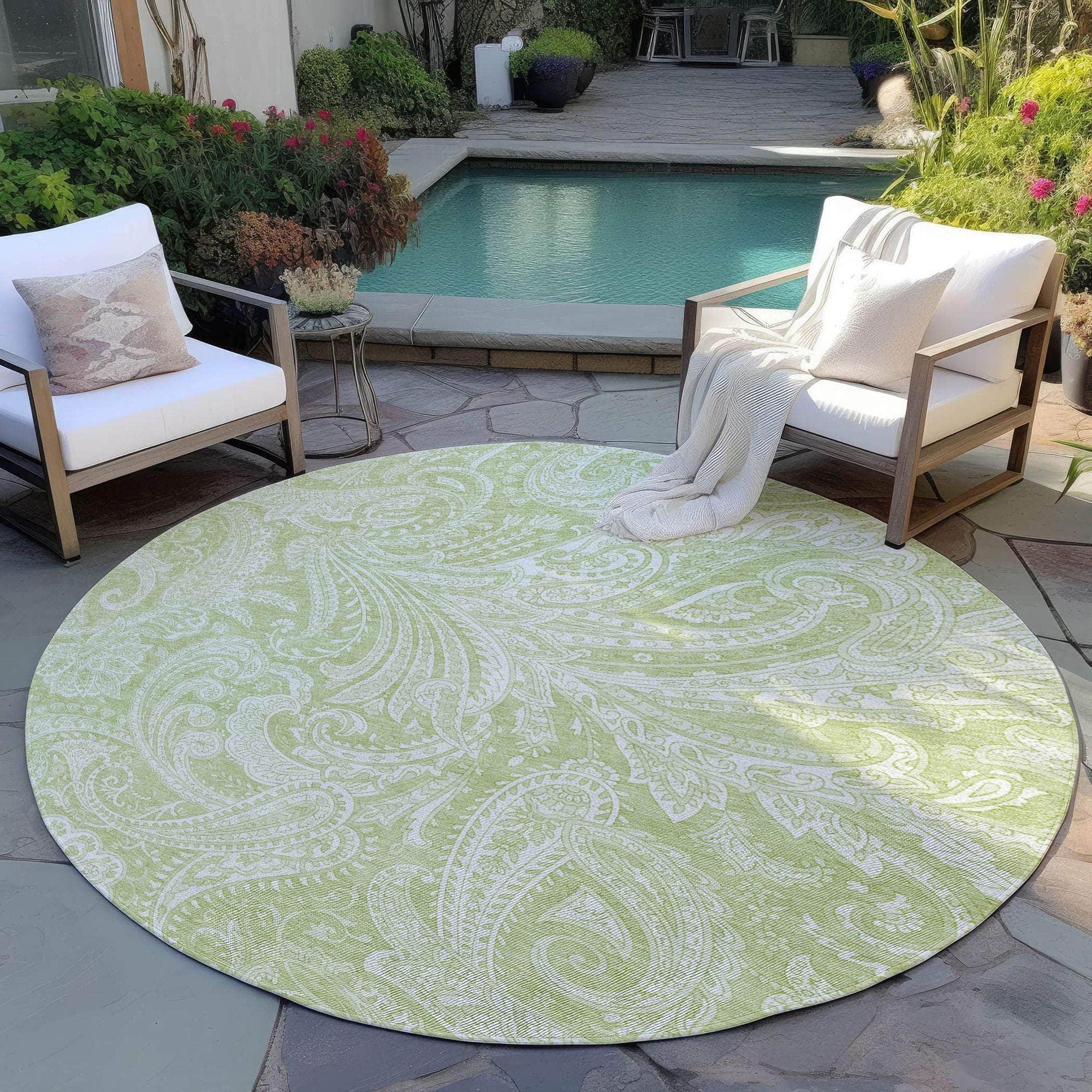 Machine Made ACN654 Aloe Green Rugs #color_aloe green