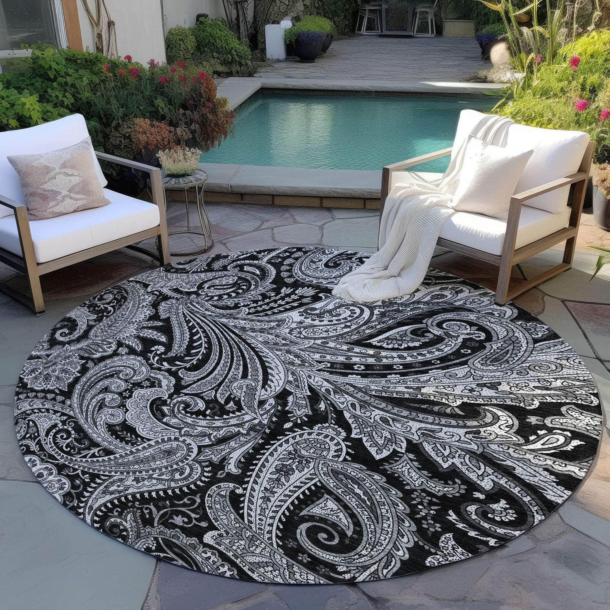 Machine Made ACN654 Black  Rugs #color_black 