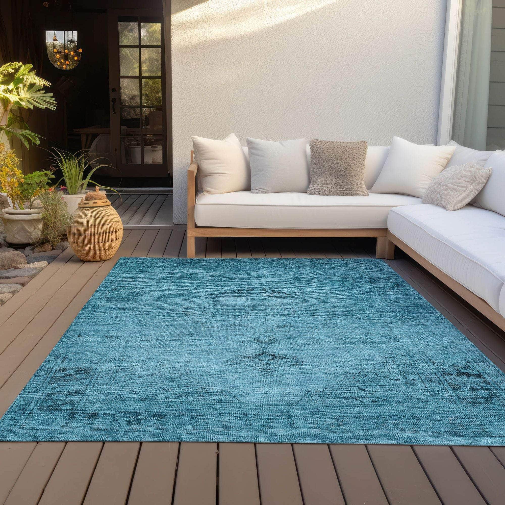Machine Made ACN658 Blue  Rugs #color_blue 