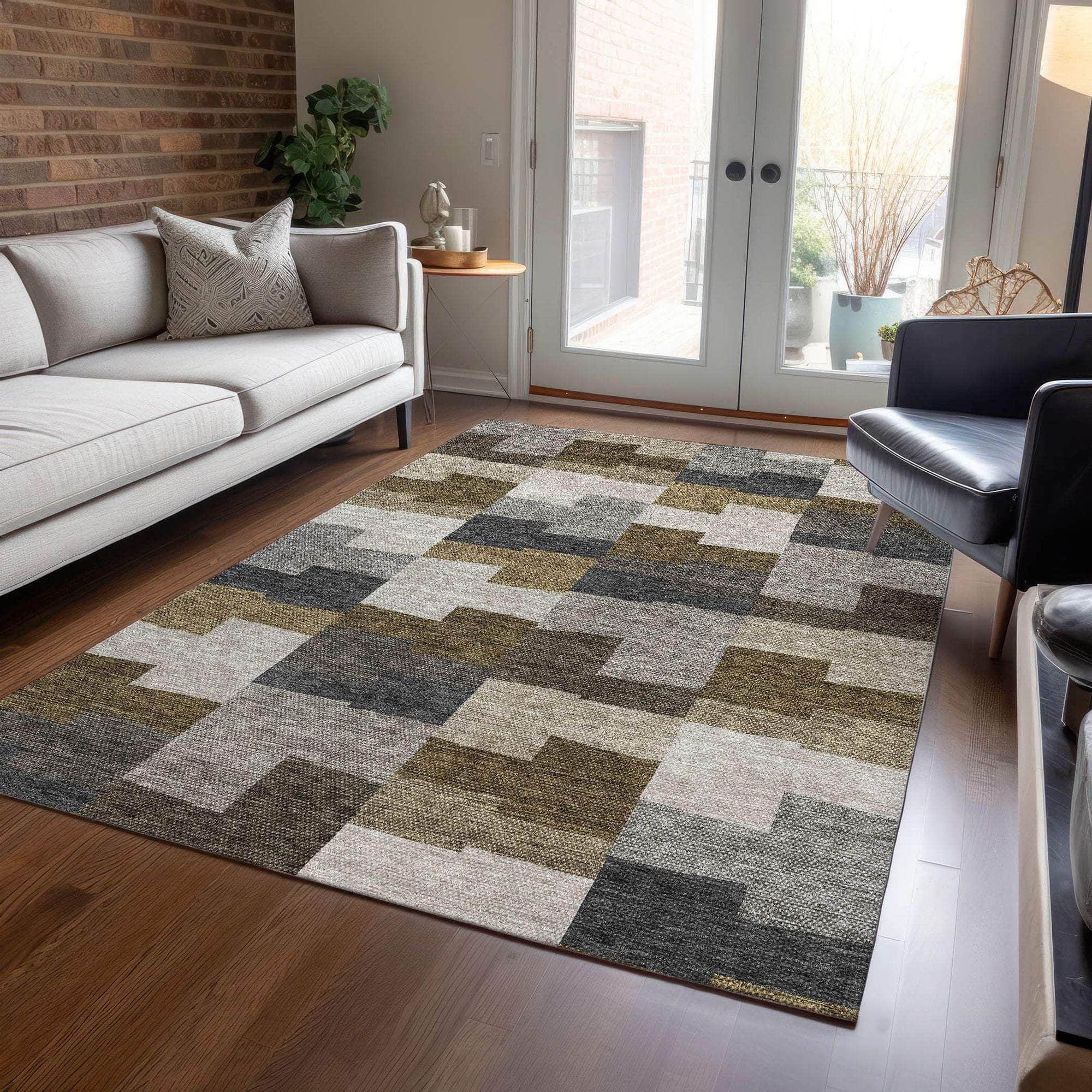 Machine Made ACN659 Brown  Rugs #color_brown 