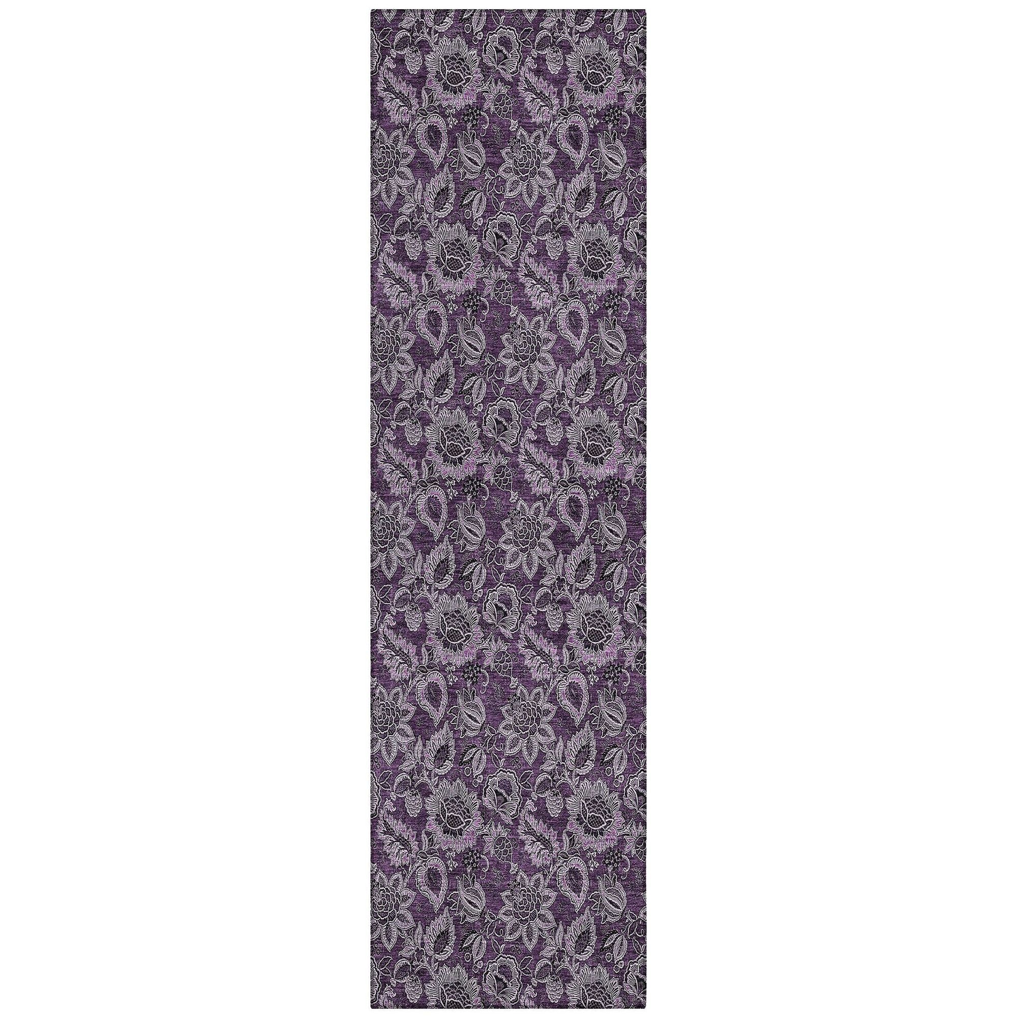 Machine Made ACN661 Eggplant Purple Rugs #color_eggplant purple