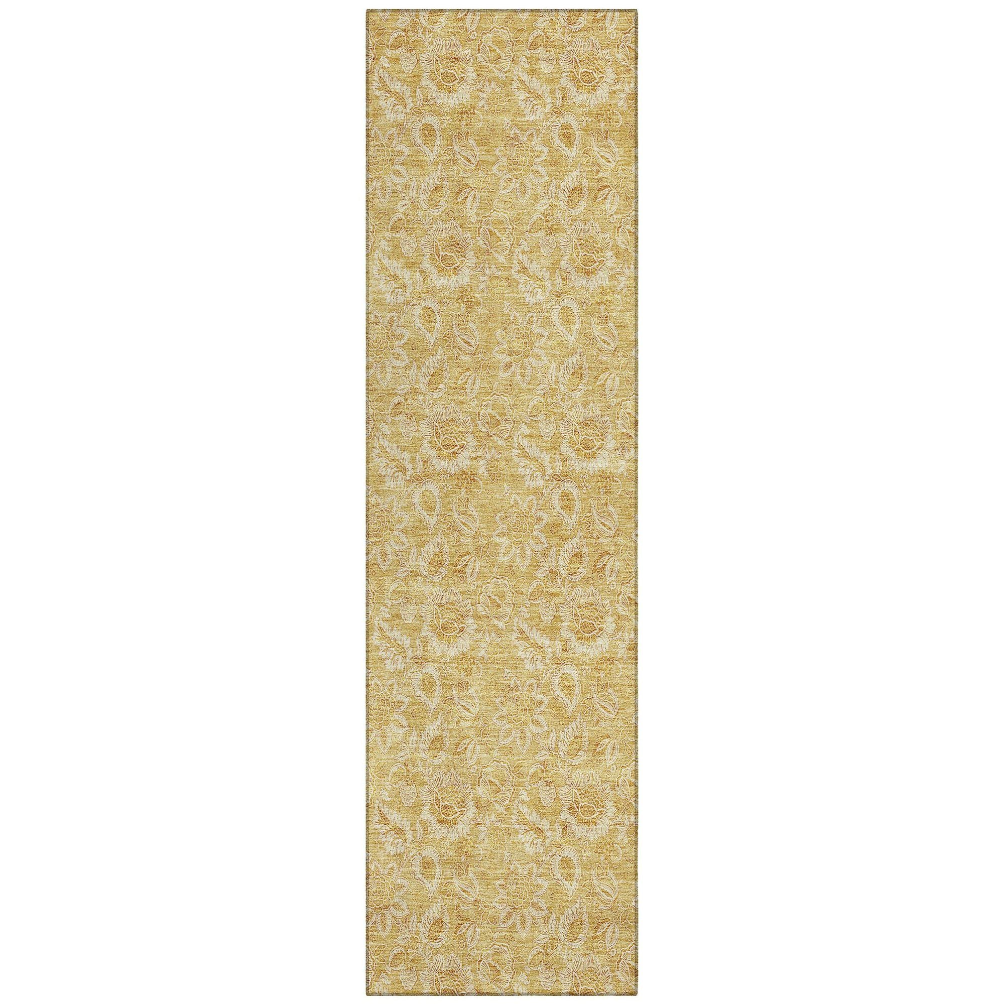 Machine Made ACN661 Gold  Rugs #color_gold 