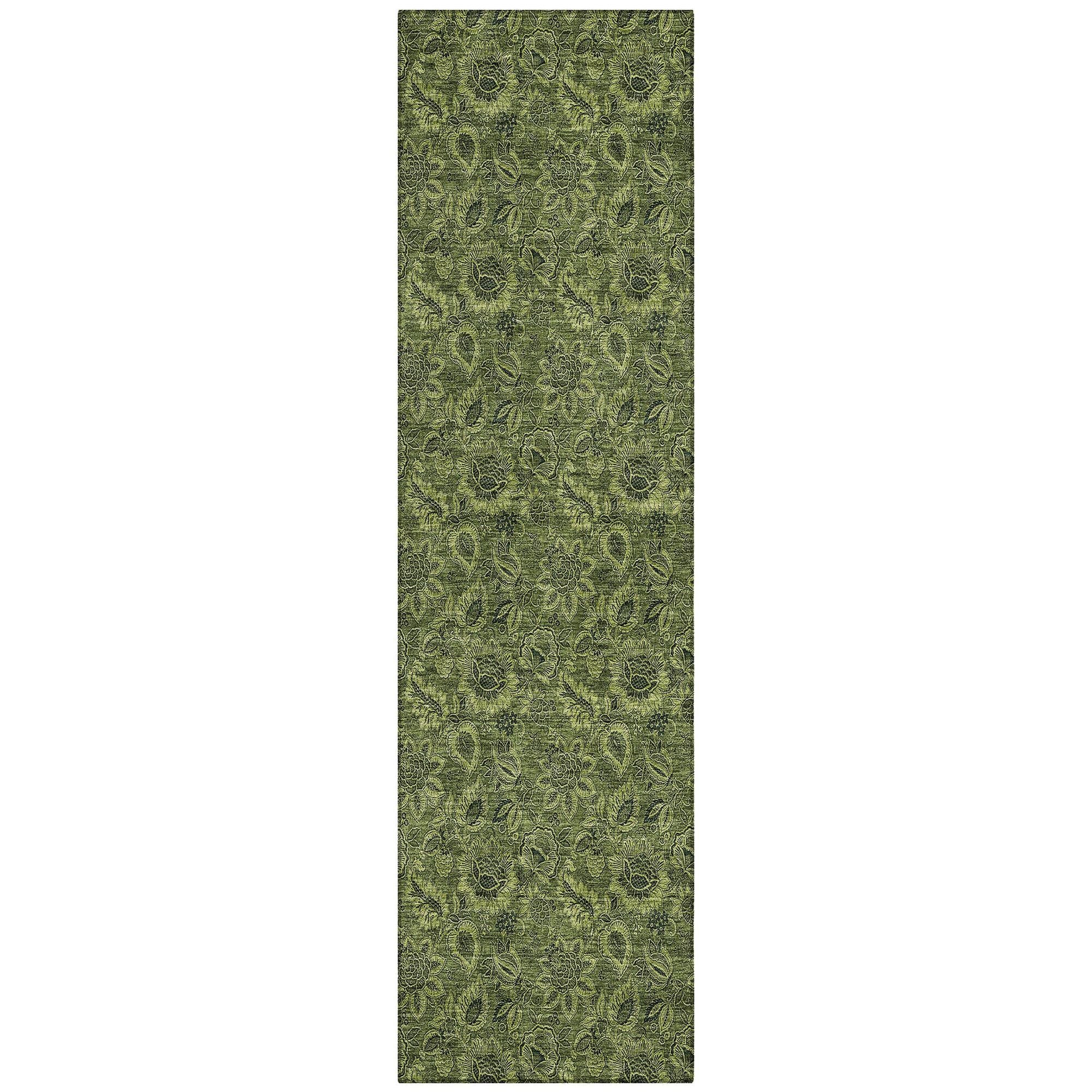 Machine Made ACN661 Olive Green Rugs #color_olive green