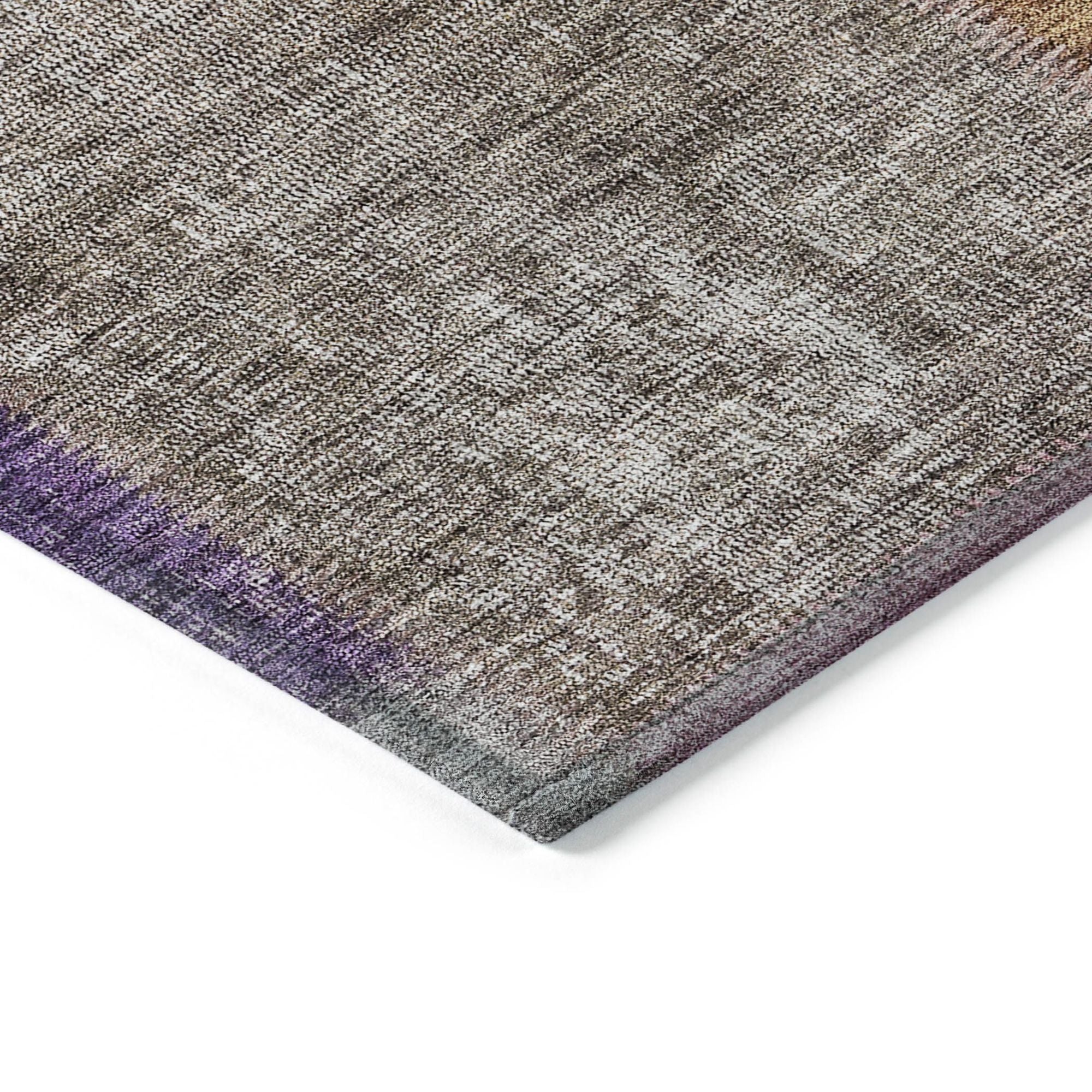 Machine Washable Copper Orange Rug - Indoor / Outdoor - Kids / Pet Friendly Patchwork Print Rug