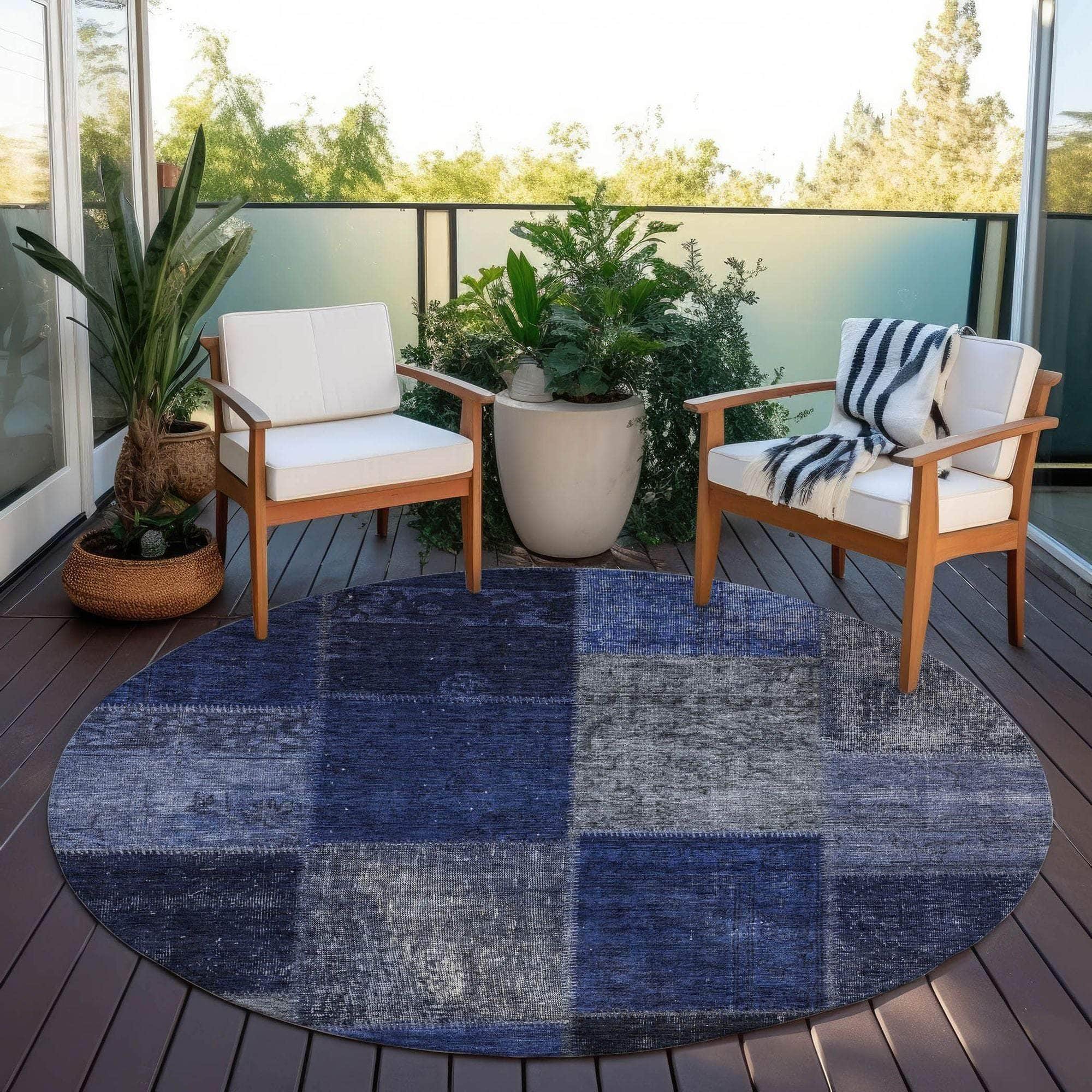Machine Made ACN663 Navy Blue Rugs #color_navy blue