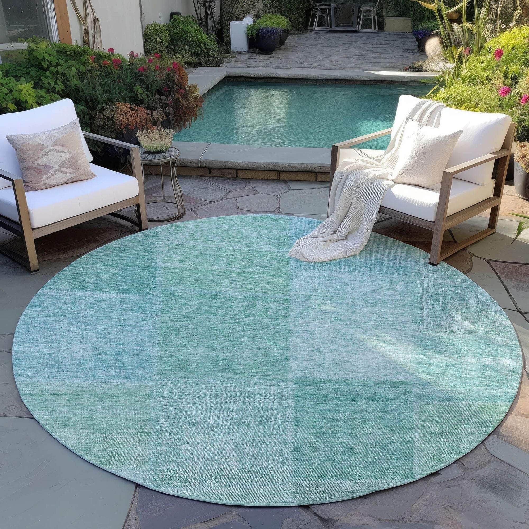 Machine Made ACN664 Teal  Rugs #color_teal 