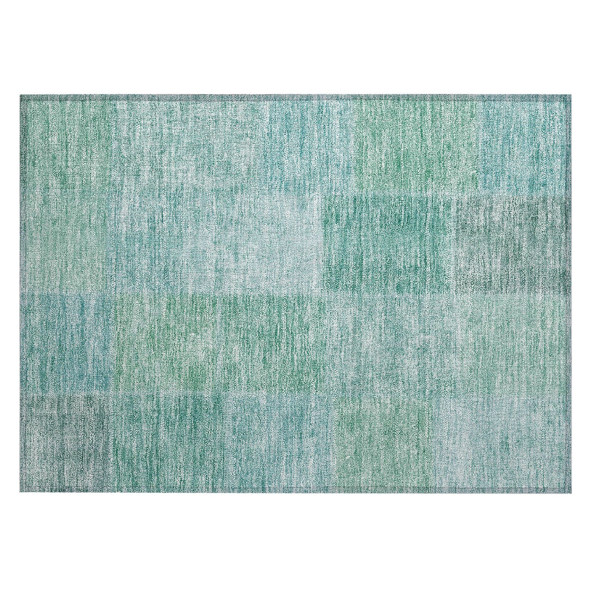 Machine Made ACN664 Teal  Rugs #color_teal 