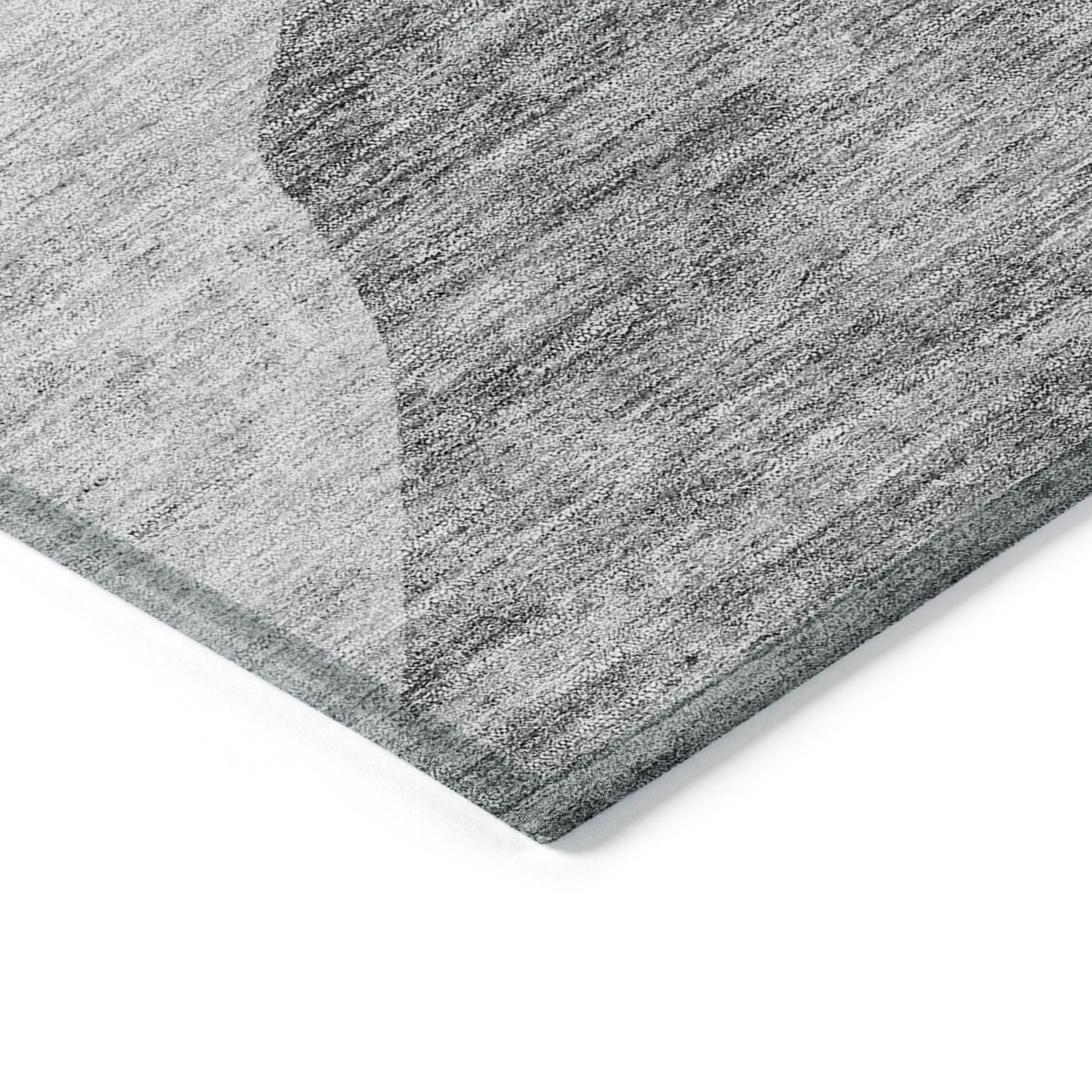 Machine Washable Silver Gray Rug - Indoor / Outdoor - Kids / Pet Friendly Abstract Print Rug