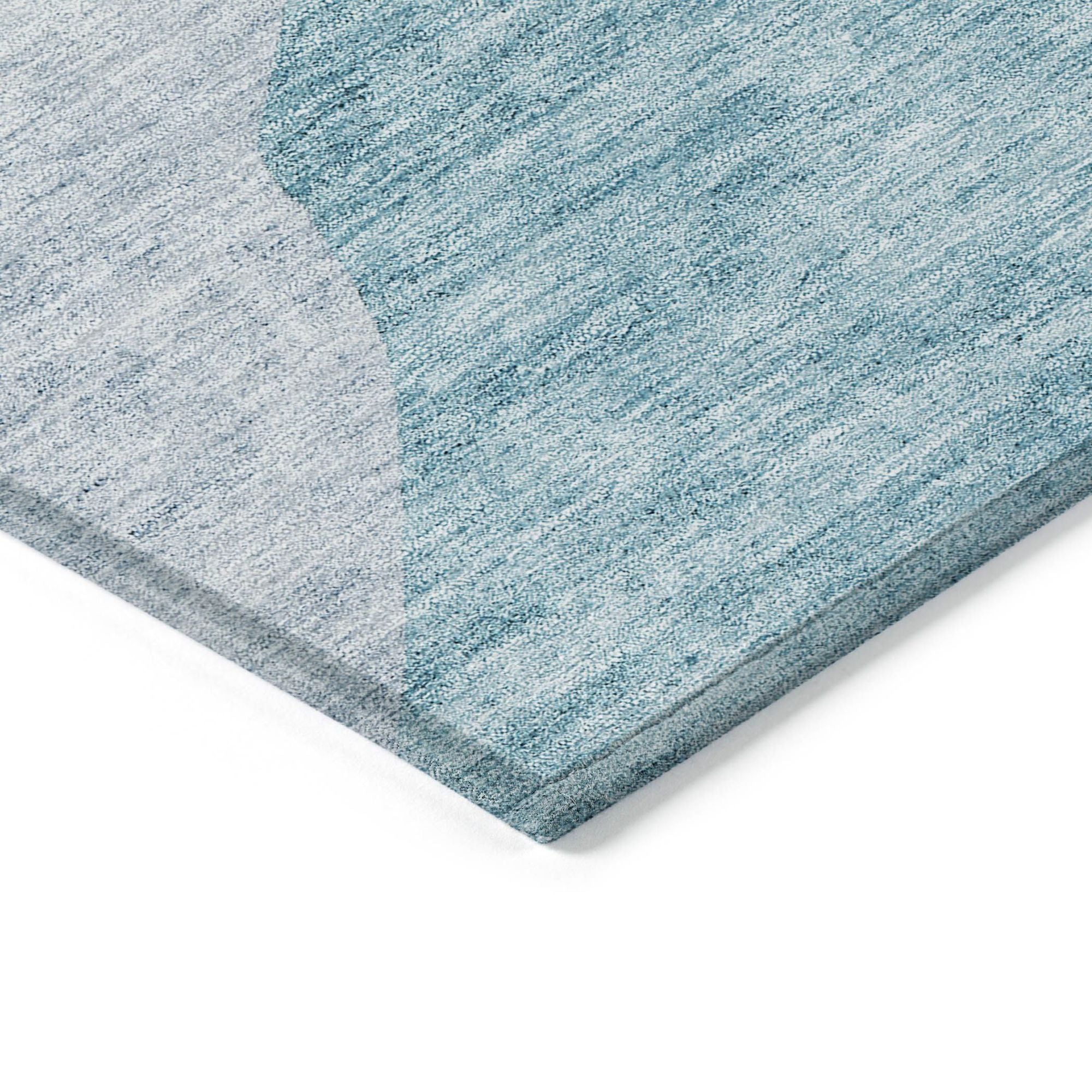 Machine Washable Teal Rug - Indoor / Outdoor - Kids / Pet Friendly Abstract Print Rug