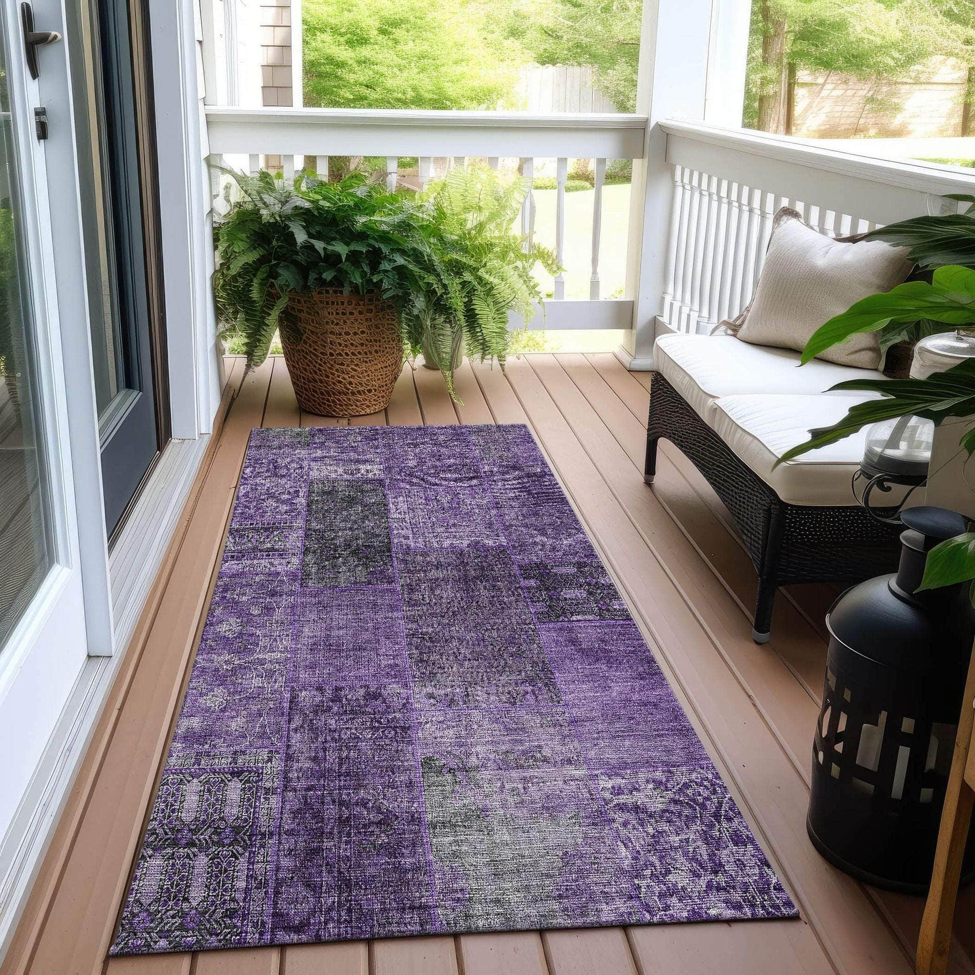 Machine Made ACN669 Eggplant Purple Rugs #color_eggplant purple