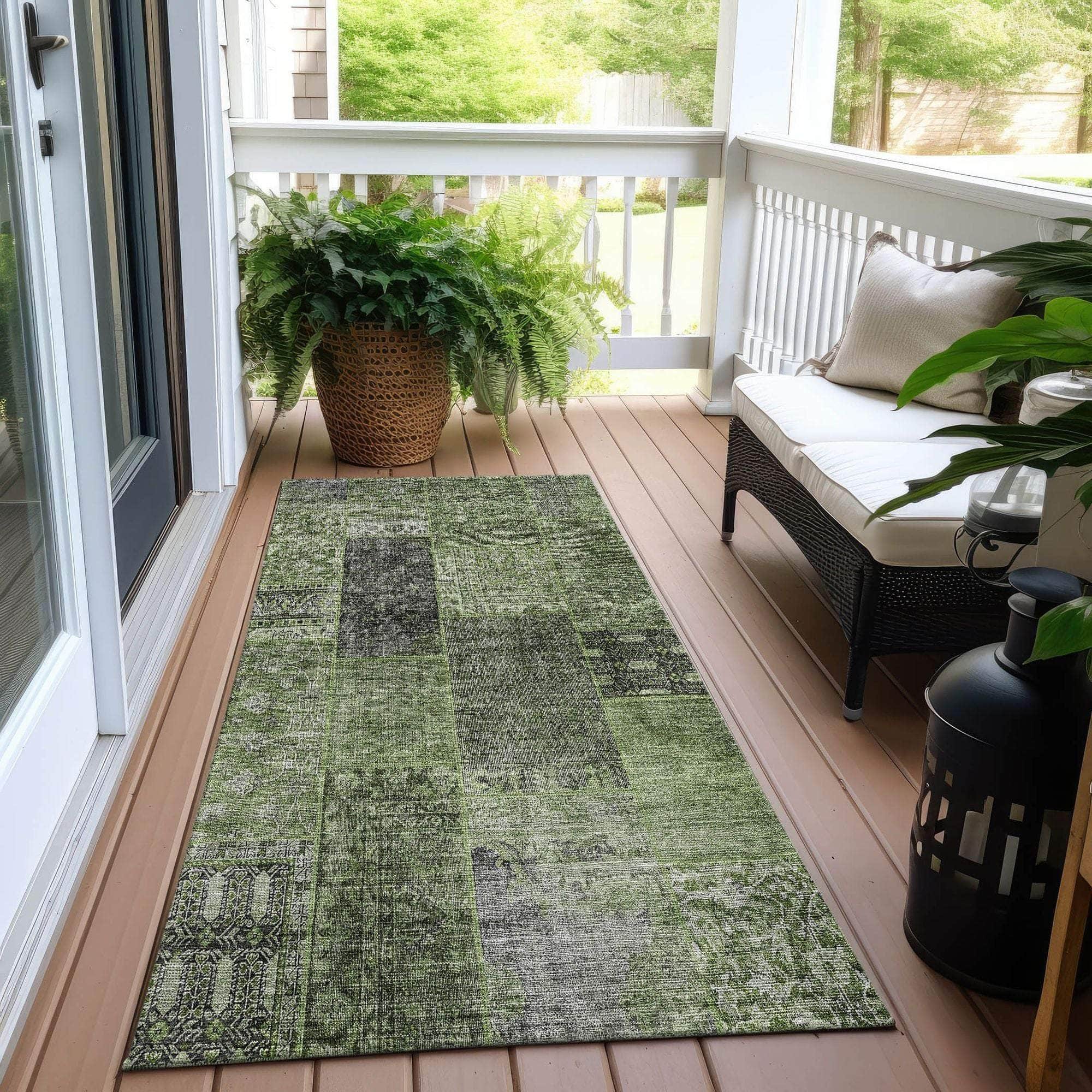Machine Made ACN669 Olive Green Rugs #color_olive green