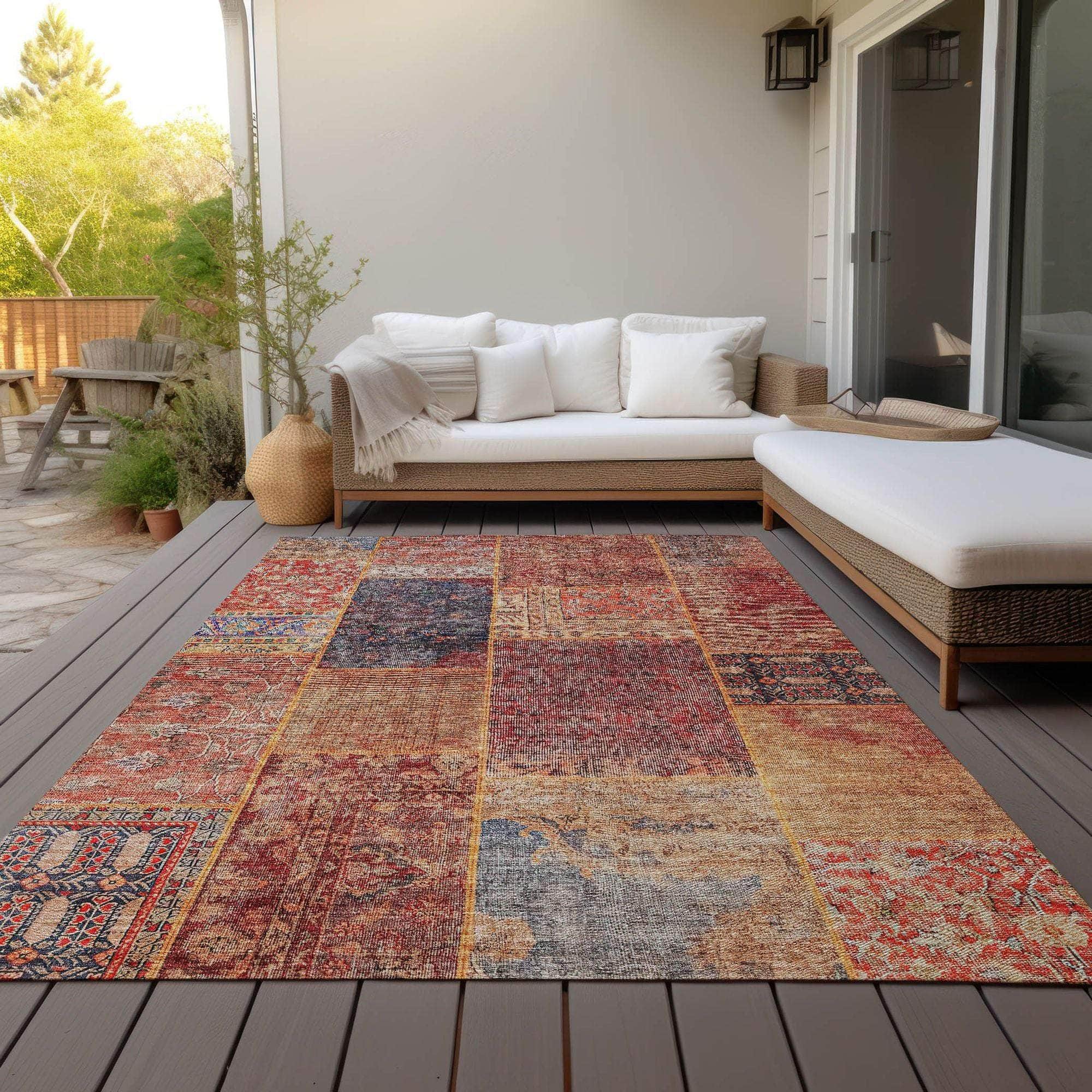 Machine Made ACN669 Red  Rugs #color_red 