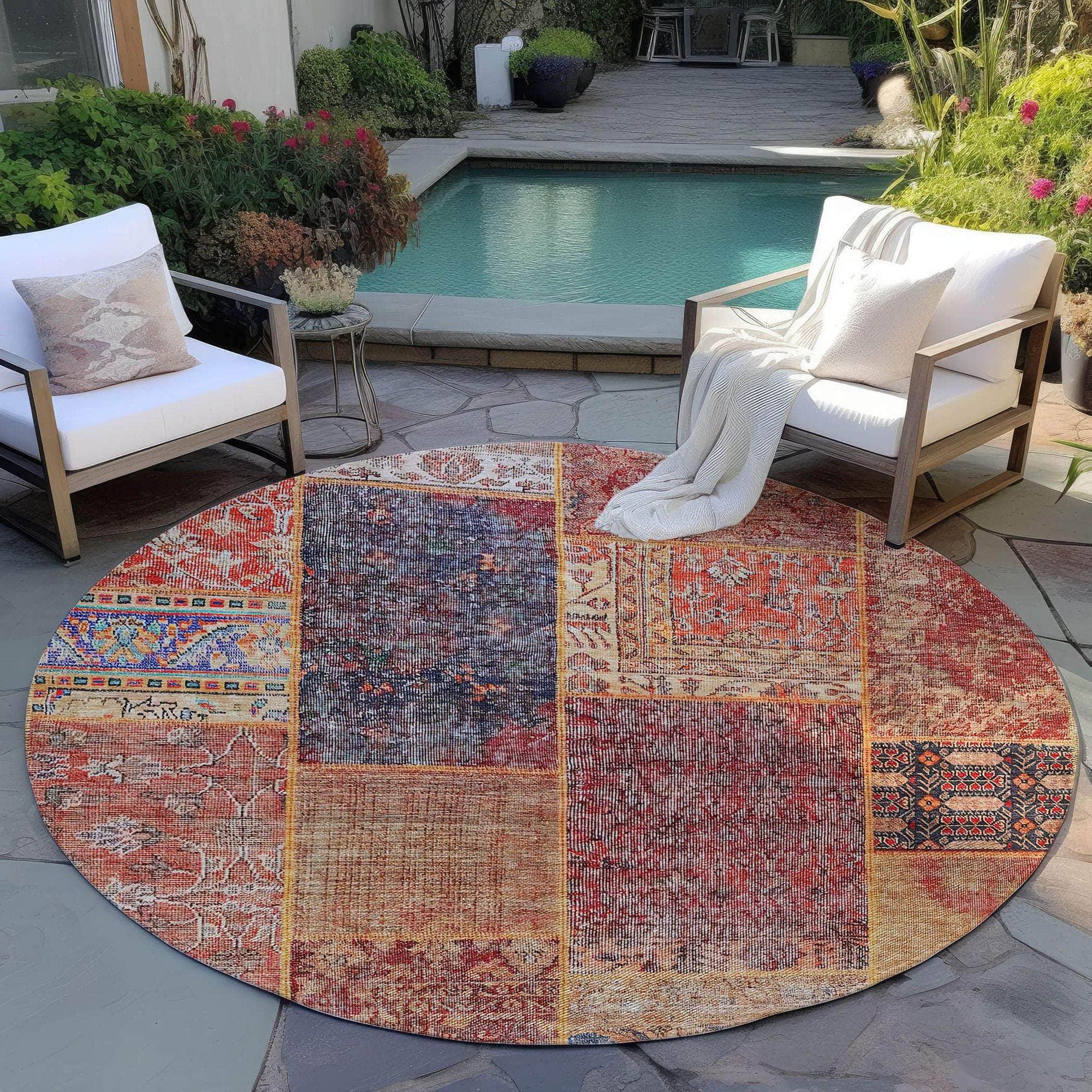 Machine Made ACN669 Red  Rugs #color_red 