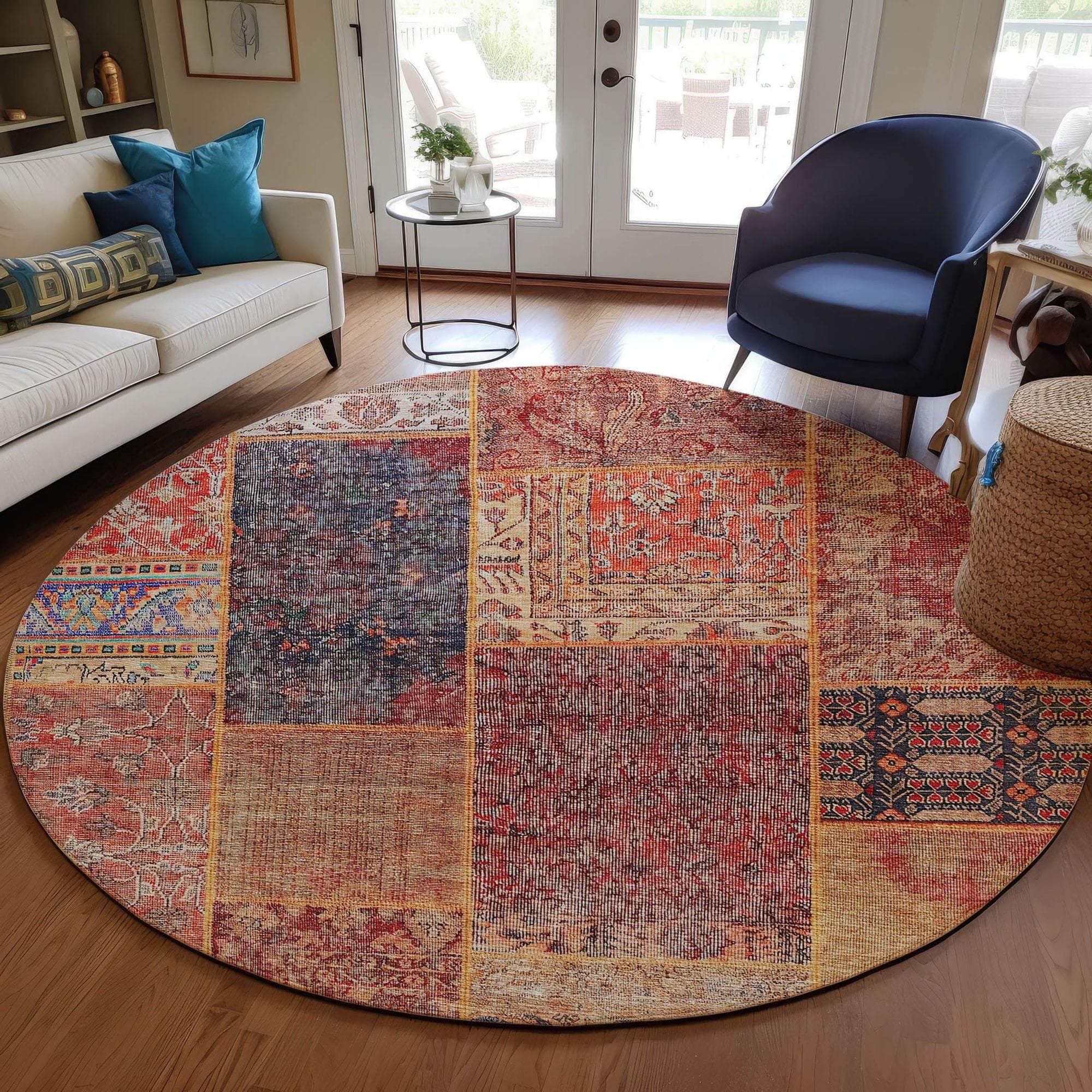 Machine Made ACN669 Red  Rugs #color_red 